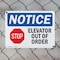 Signmission Elevator Out Of Order, 10 in W x Rectangle, Plastic OS-2PACK-NS-P-710-L-11735 - alternate 8